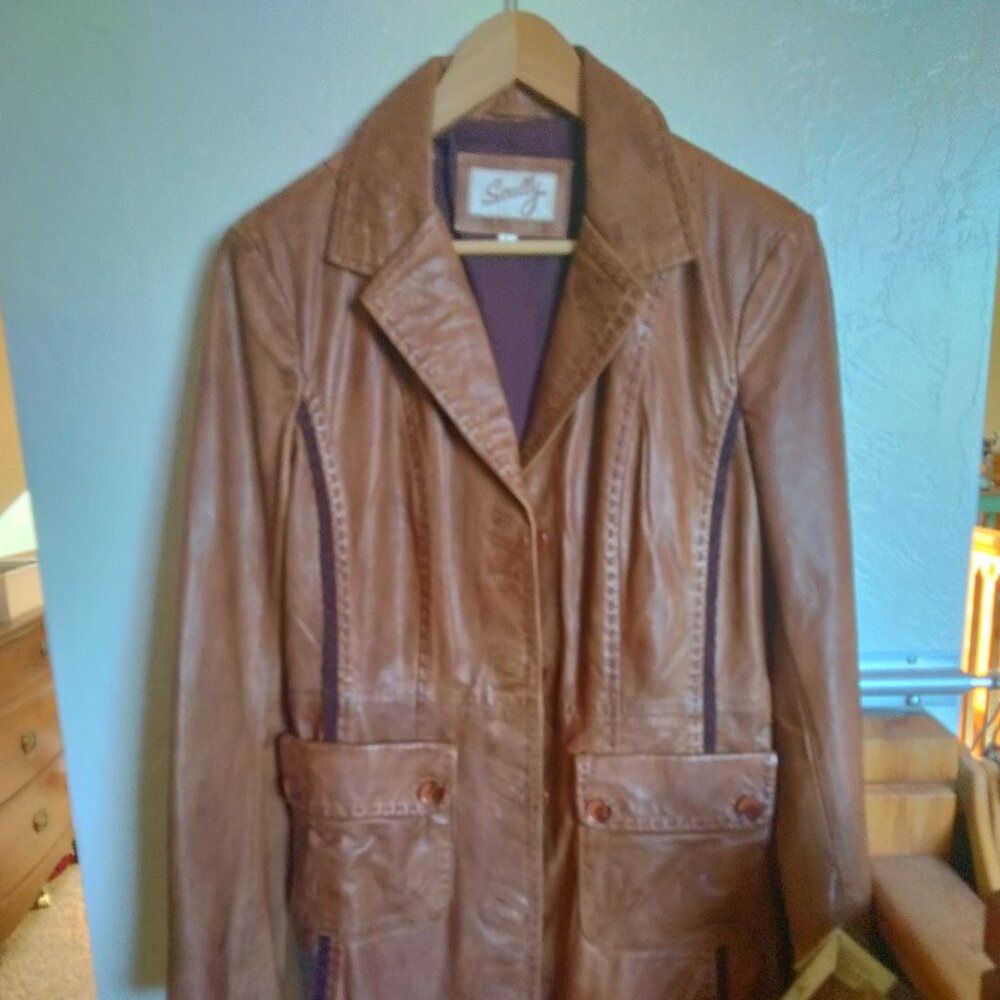 Long Line Leather Coat